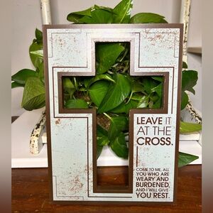 Decorative Cross Wall Art - Leave it at the Cross